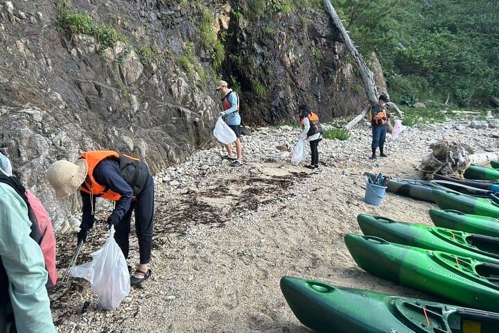Uradome Coast Kayak Clean‑Up & BBQ: Sea Caves, Geopark Learning, and Local Meats photo 4