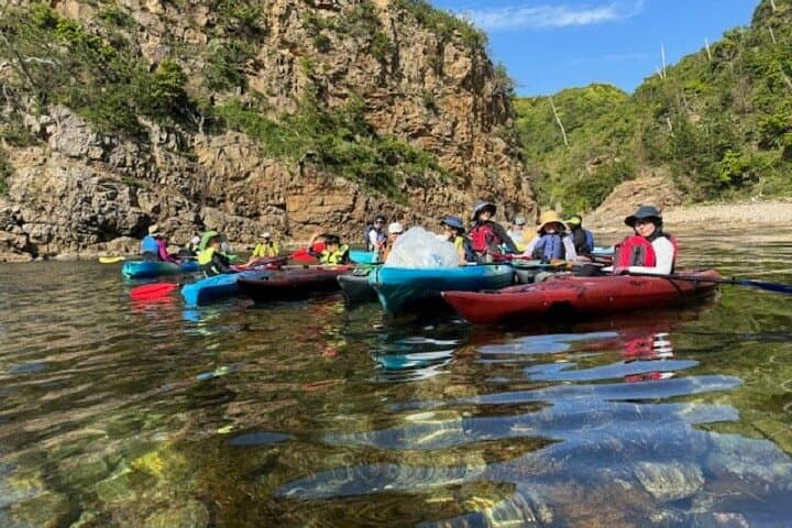 Uradome Coast Kayak Clean‑Up & BBQ: Sea Caves, Geopark Learning, and Local Meats photo 2
