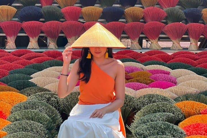 Half-Day Journey from Hanoi: Incense Village & Conical Hat Making Experience