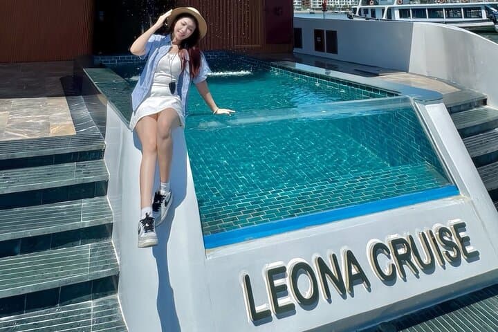 Leona Luxury Day Cruise: Halong Bay with Pool, Kayaks & Gourmet Lunch photo 2