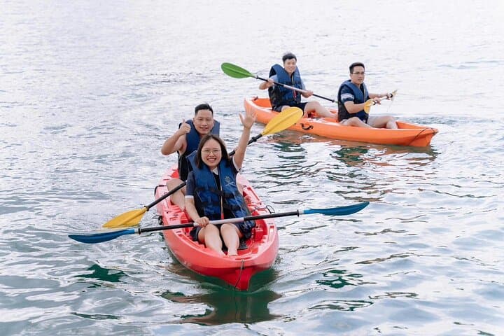 Halong Bay & Lan Ha Bay Day Cruise: Kayak, Cave, and Sunset on a 5-Star Boat photo 6
