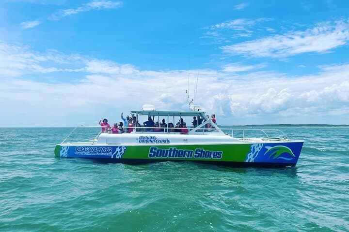 Myrtle Beach Catamaran Dolphin Cruise with Barrier Island Beach Stop