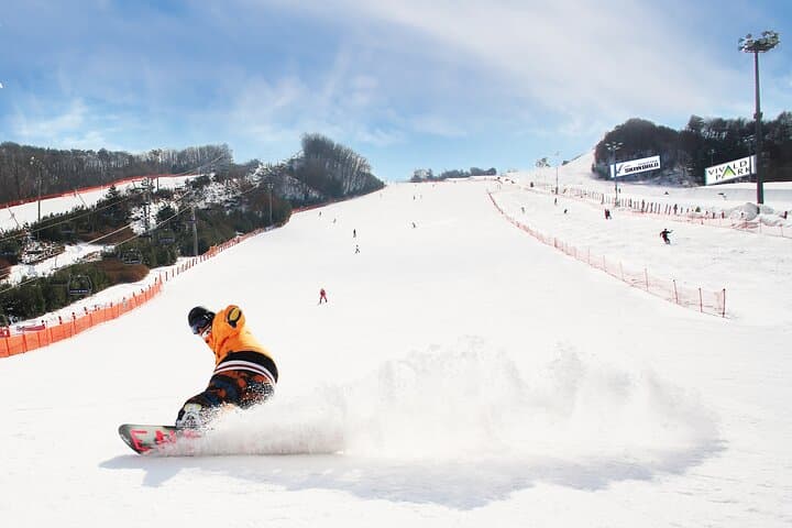 Day Trip to Vivaldi Park Ski World & Eobi Ice Valley from Seoul