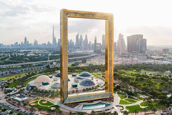 Dubai Frame Entry: Glass Bridge, 150m Sky Desk & Virtual Metropolis