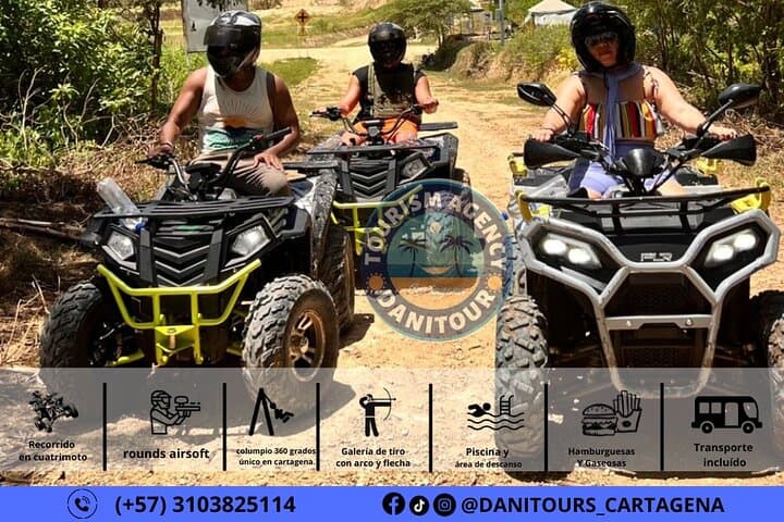 Extreme ATV Adventure in Cartagena: Cuatrimoto, Airsoft & Archery