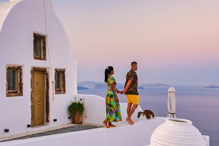 Oia Private Photoshoot: Capture Santorini’s Blue Domes & Caldera Views