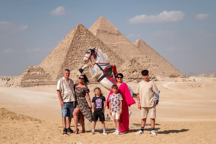 Giza Pyramids Tour: Camel Ride & Iconic Jumping Horse Photo Experience photo 3