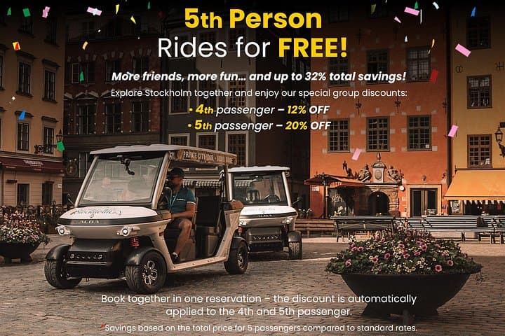 See Stockholm by Golf Cart: Private 60–120 Minute Highlights Tour photo 1