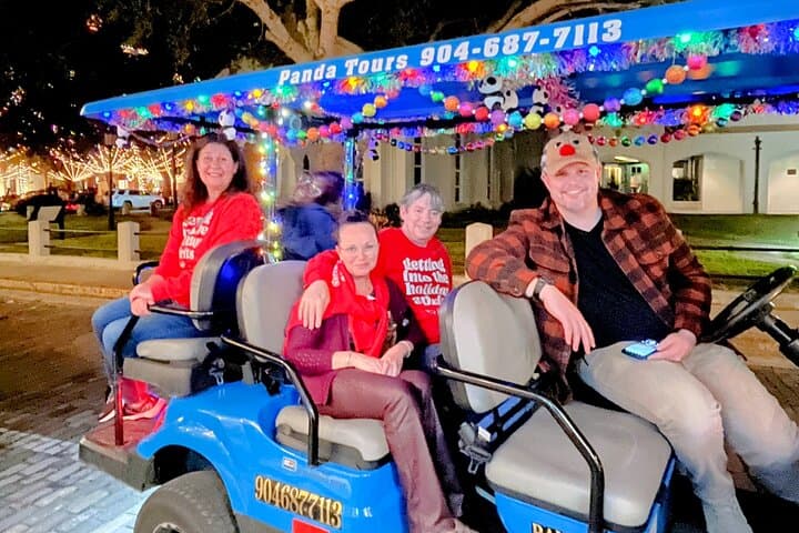 Private Nights of Lights Golf Cart Tour — St. Augustine Evening Ride photo 2