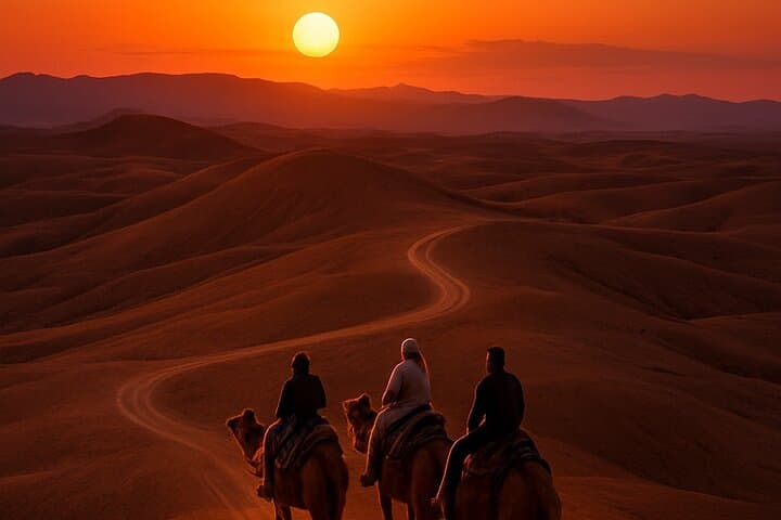 Sunset Dinner and Camel Ride in Agafay Desert — Berber Show & Argan Cooperative Visit
