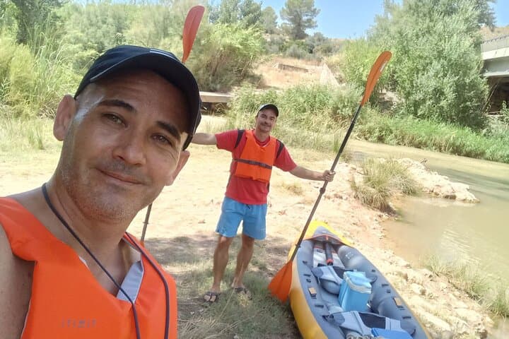 Escalona Reservoir Kayak & Waterfall Hike — Family-Friendly Day Trip from Valencia