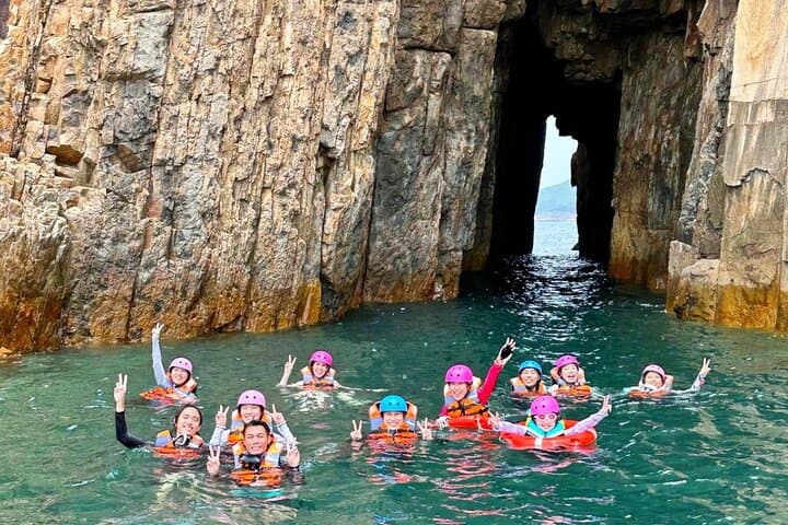 Geopark Double Sea Arches Coasteering: Swim Caves & Volcanic Columns in Sai Kung photo 2
