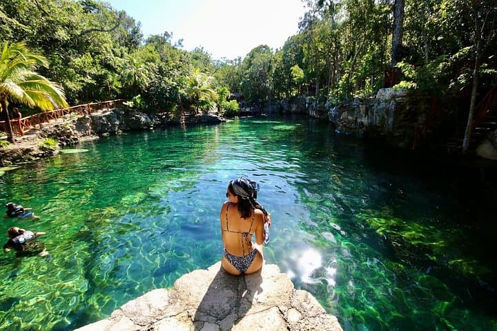 Private Cenote Adventure Near Cancun: Swim 3 Cenotes, Zipline & Waterfall photo 1