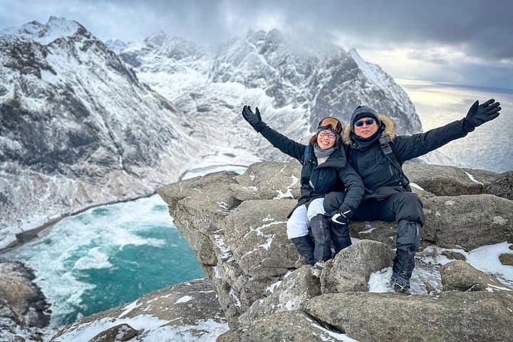 Winter Hike to Mt Ryten (543 m) — Snowshoe to Kvalvika Beach Views photo 2