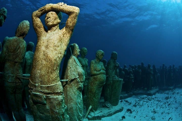 Snorkel MUSA & Manchones Reef: Cancun Underwater Museum 2-Spot Snorkeling Adventure photo 3