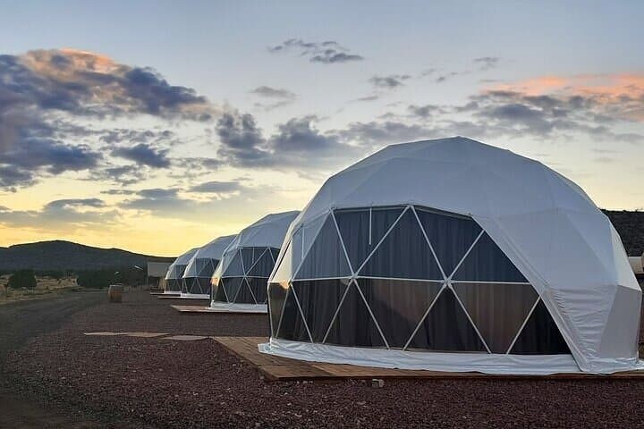 Grand Canyon West Overnight Glamping & Scenic Airplane Tour from Las Vegas