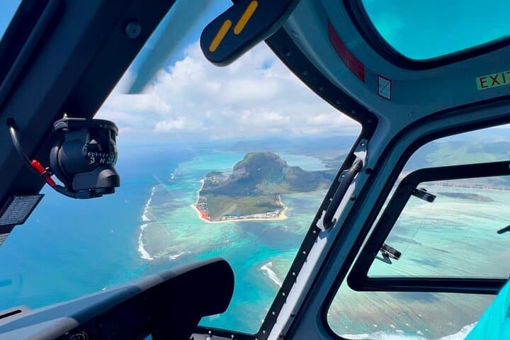 Fly Over Mauritius: Helicopter Sightseeing to the Underwater Waterfall and Le Morne