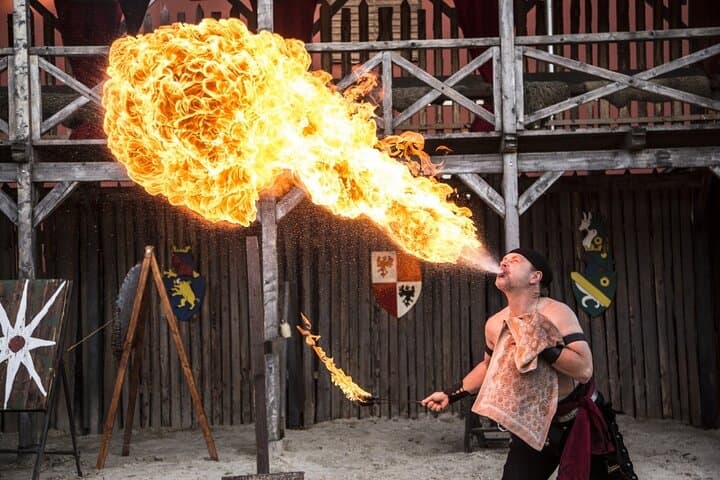 Medieval Dinner Show and Brewery Tour from Prague to Dětenice Castle
