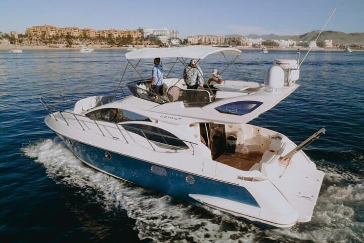 Private Luxury Yacht Charter: 45-Foot Azimuth Cruise & Snorkel in Los Cabos