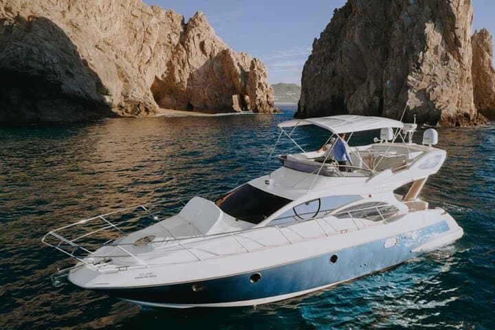 Private Luxury Yacht Charter: 45-Foot Azimuth Cruise & Snorkel in Los Cabos photo 2