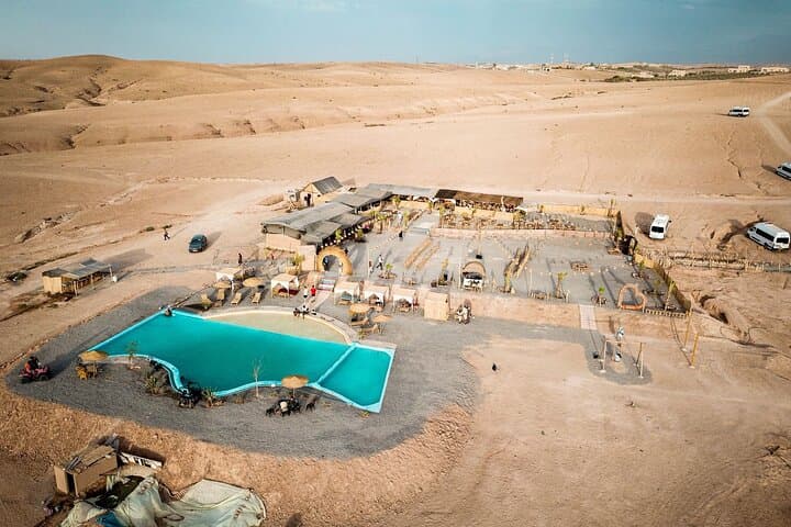 Marrakech to Agafay: Sunset Dinner, Pool & Fire Show in the Desert photo 2
