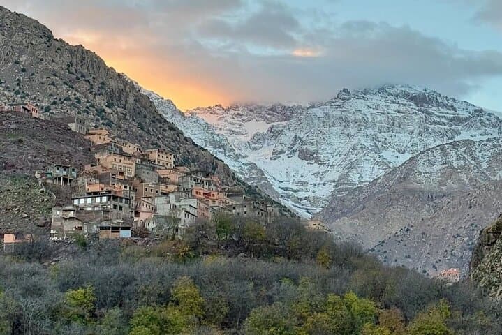Sunset Trek from Marrakech to Imlil: Tea, Waterfalls and Berber Dinner