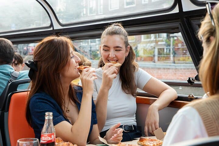 Amsterdam Canal Pizza Cruise: 75-Minute Guided Tour with Drinks & Ice Cream photo 2