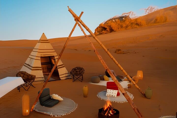 Overnight Desert Safari and Private Desert Camping in Dubai's Red Dunes