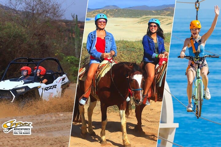 Ultimate Cabo Adventure: UTV, Horseback & Sky Bike Combo