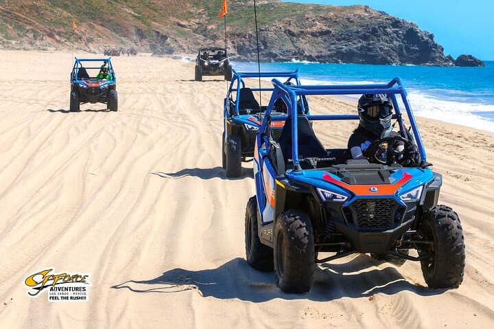Kid-Friendly Mini Razor Off-Road in Cabo: Desert Dunes & Migriño Beach Views