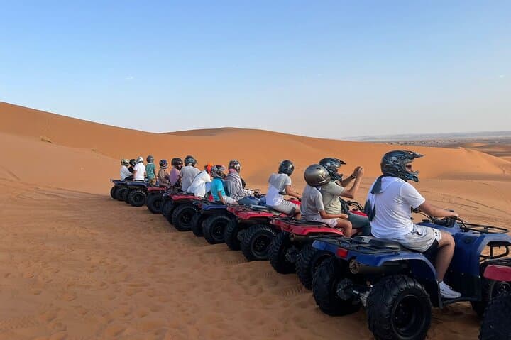 Overnight Merzouga Desert Camp: Camel Sunset, Quad ATV & Private Comfort Tent from Erfoud