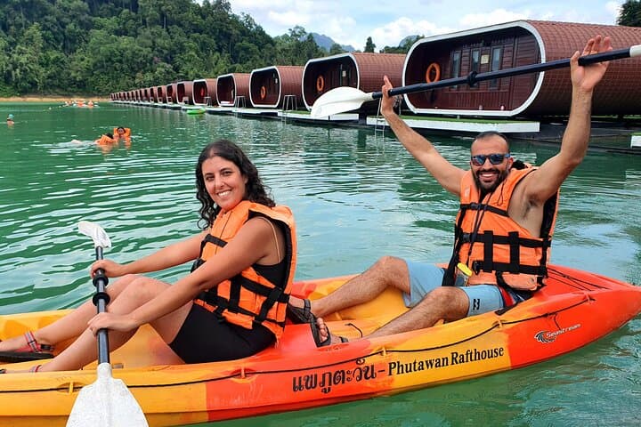 Khao Lak to Cheow Lan Lake: Full-Day Cruise, Kayaking & PhuTawan Floating Lunch photo 2