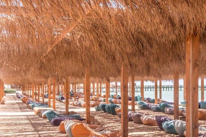 Orange Bay Day Trip: Snorkel, Beach Lunch & Banana Boat from Hurghada photo 2