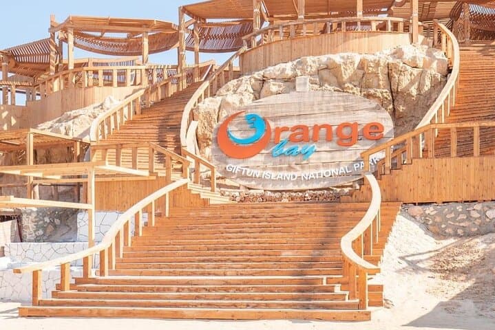 Orange Bay Day Trip: Snorkel, Beach Lunch & Banana Boat from Hurghada photo 1
