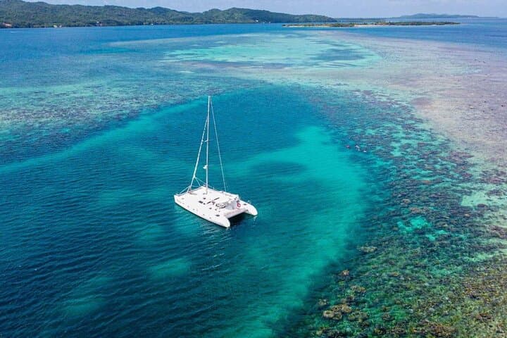 Roatán Catamaran Cruise: Snorkel, Ceviche & Open Bar on the South Shore