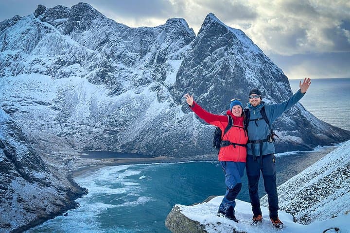 Winter Hike to Mt Ryten (543 m) — Snowshoe to Kvalvika Beach Views photo 1