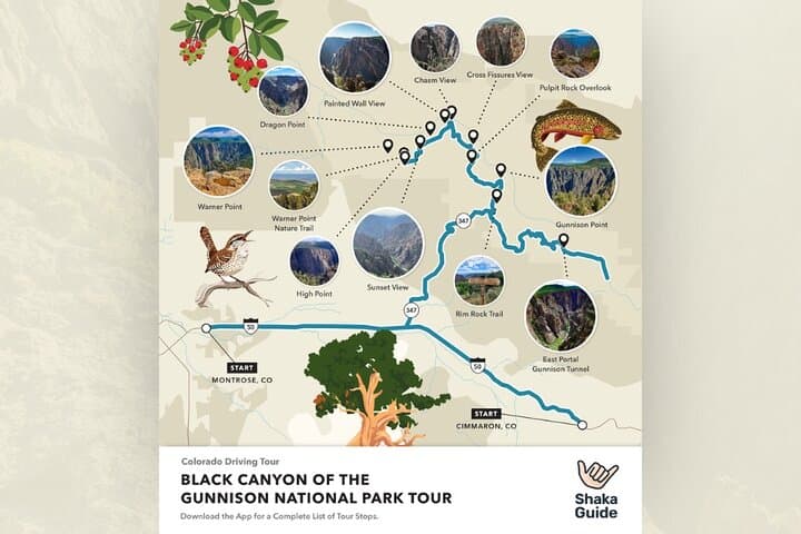 Black Canyon of the Gunnison Self-Guided Audio Driving Tour — North Rim & South Rim Highlights photo 2