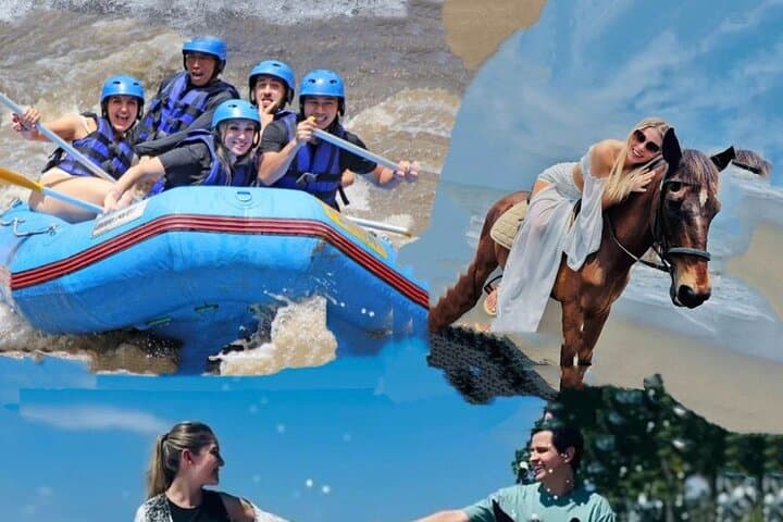 Bali Beach Horse Ride and Ayung River Rafting Combo