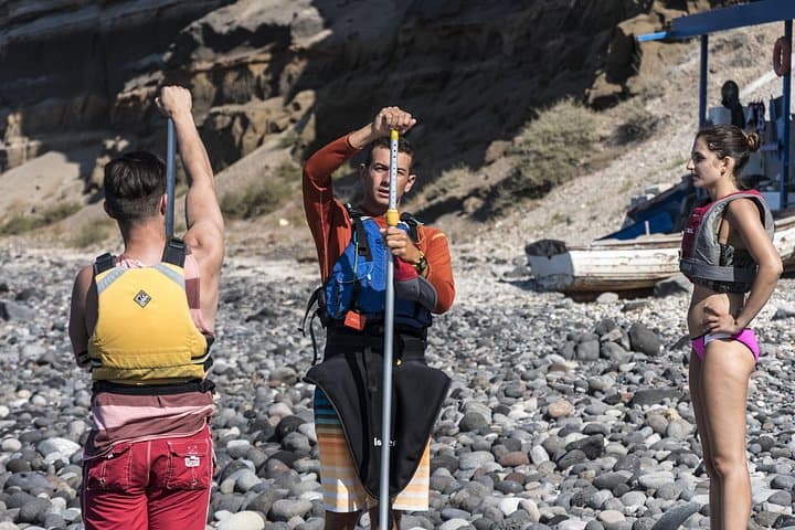 Santorini SUP & Beach Yoga at Mesa Pigadia — Paddle, Nidra & Local Meal photo 3