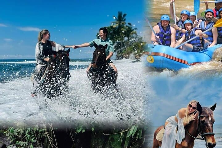 Black-Sand Horse Ride and Ayung River Rafting: Full-Day Bali Adventure photo 2