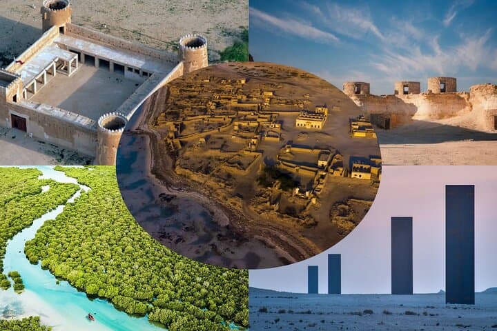 Qatar West & North Private Combo Tour — Al Zubara, Purple Island & Desert Art photo 1