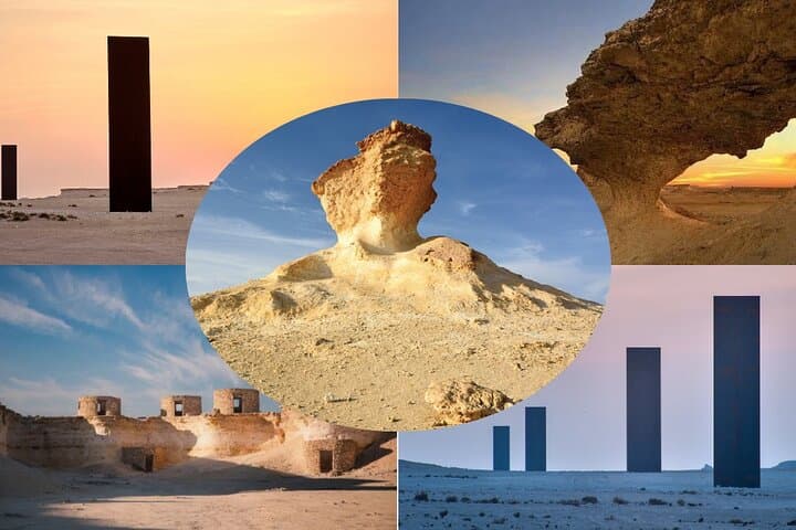 Visit Richard Serra's East‑West at Ras Brouq — Doha West Mushroom Rock Tour