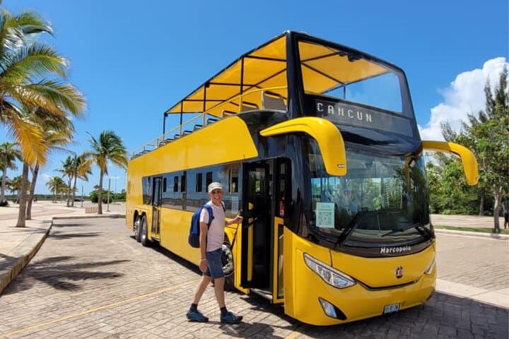 Cancun City Sightseeing & Shopping: Double‑Decker Bus Tour of Downtown and Hotel Zone