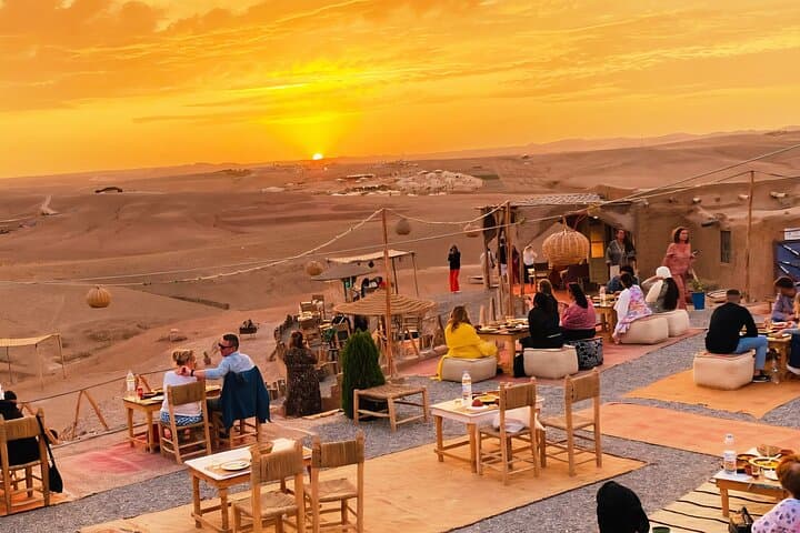 Agafay Desert Sunset Dinner with Live Berber Music & Fire Show near Marrakech