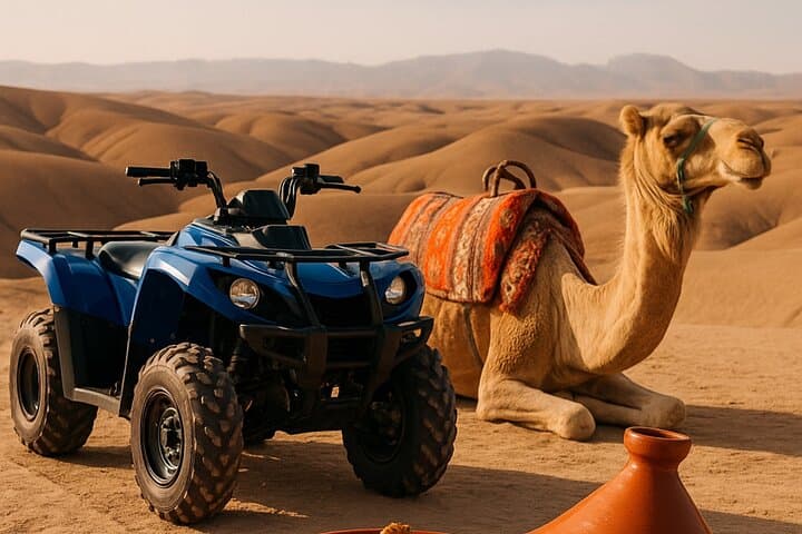 Agafay Desert Sunset: Quad Biking, Camel Ride & Traditional Dinner Near Marrakech