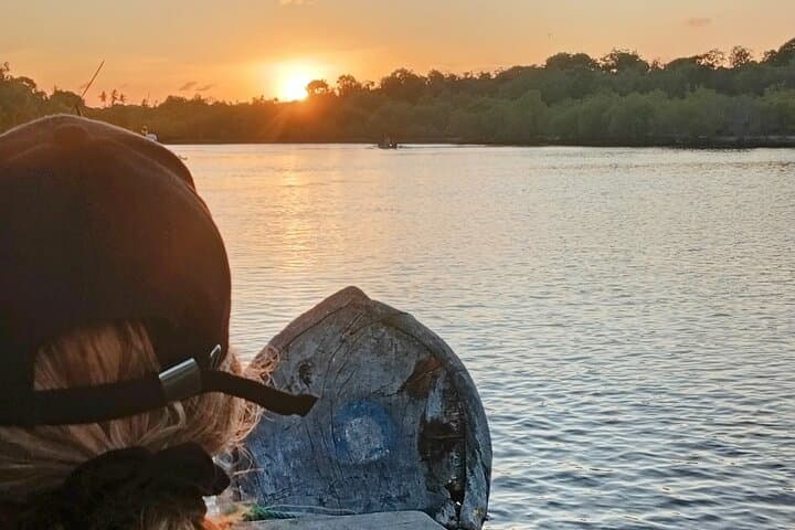 Canoe Sunset on Kongo River: Diani’s Mangrove Estuary Paddle