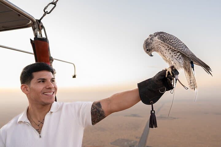 Sunrise Hot Air Balloon Ride Over Dubai Desert Reserve with Falconry & Breakfast photo 2
