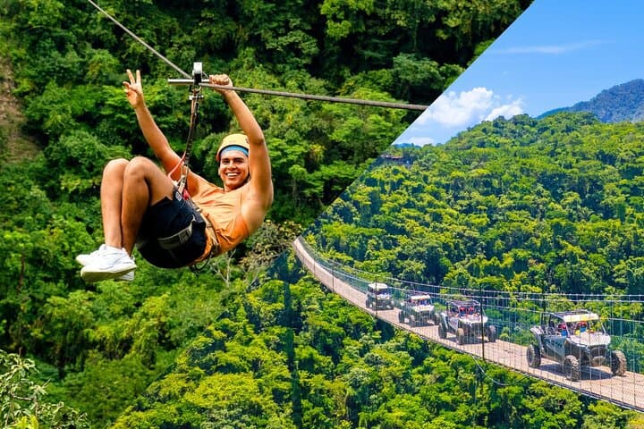 Puerto Vallarta Combo: RZR Off-Road, 11 Zip Lines & Mule Ride to Jorullo Waterfall