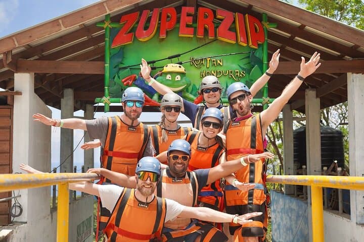 Roatán Zuperman Zipline — High-Speed Cables Over the South Shore