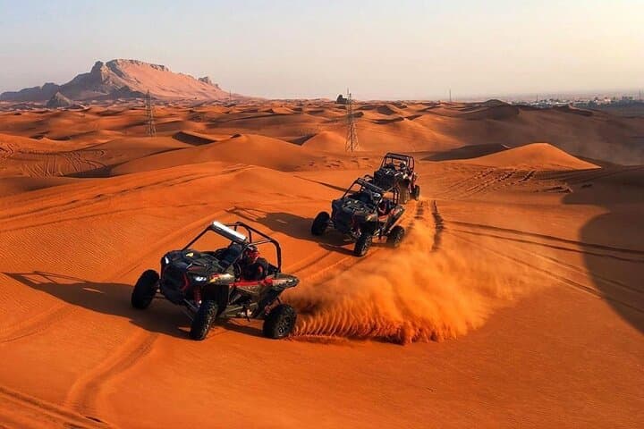 Evening Dubai Desert Safari with 30-Min Buggy Ride, Dune Bashing & BBQ